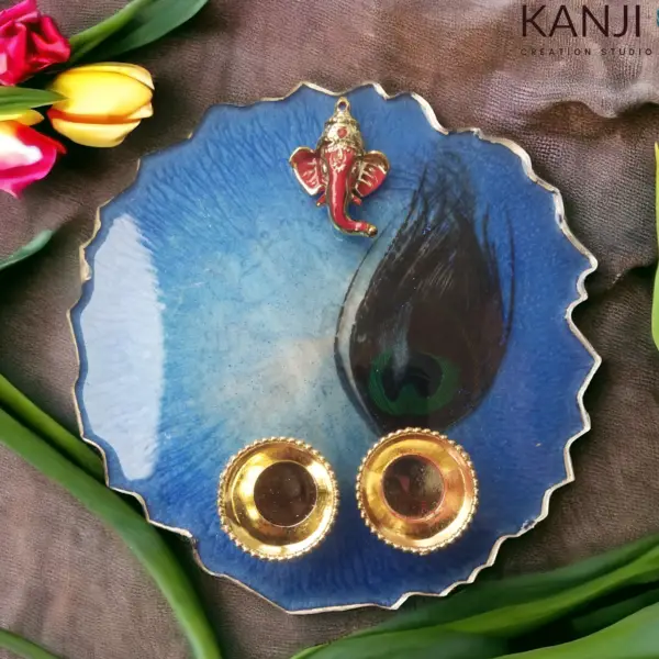 resin pooja thali image